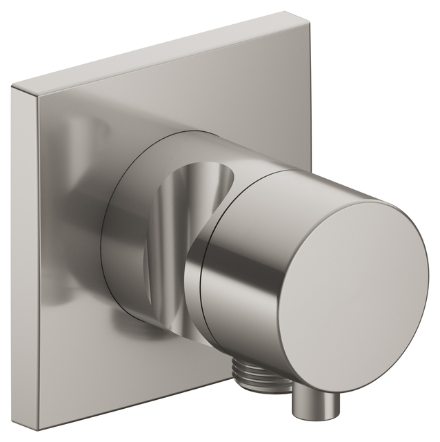 3-way stop and diverter valve with wall outlet
for shower hose and hand shower bracket DN 15