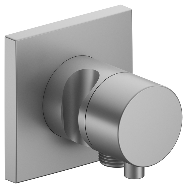 3-way stop and diverter valve with wall outlet
for shower hose and hand shower bracket DN 15