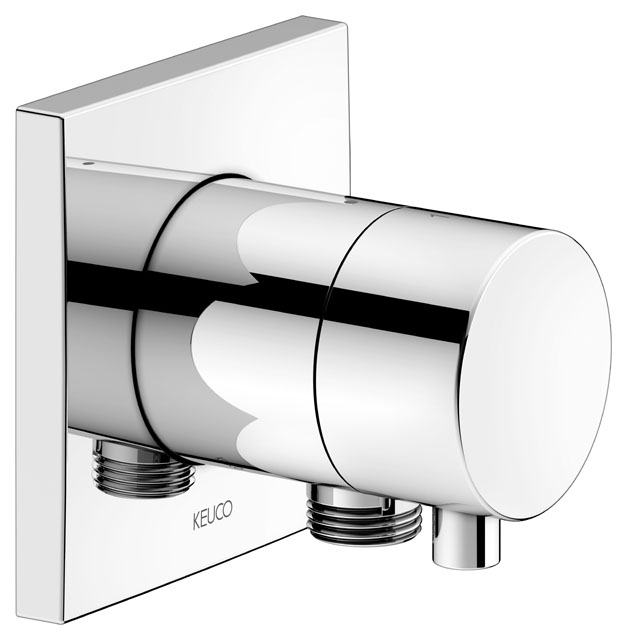 2-way diverter valve with wall outlet for shower hose DN 15