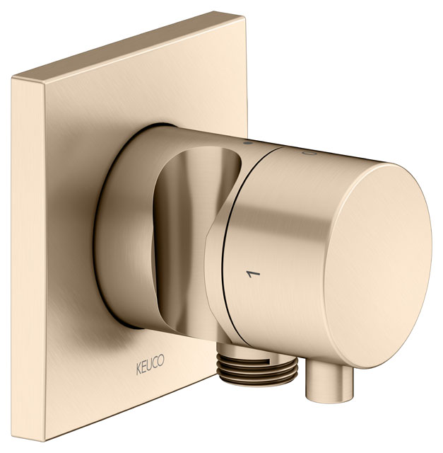 Válvula de cierre y de cambio de 2 vías empotrada con
conexión de flexo y soporte para ducha teléfono DN 15