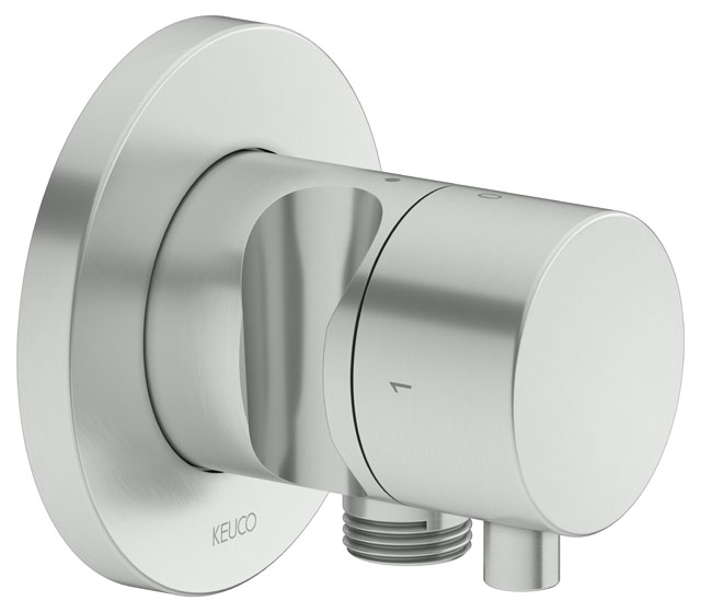 Válvula de cierre y de cambio de 2 vías empotrada con
conexión de flexo y soporte para ducha teléfono DN 15